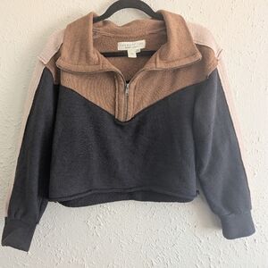 saltwater LUXE Colorblock Quarter-Zip Sweater